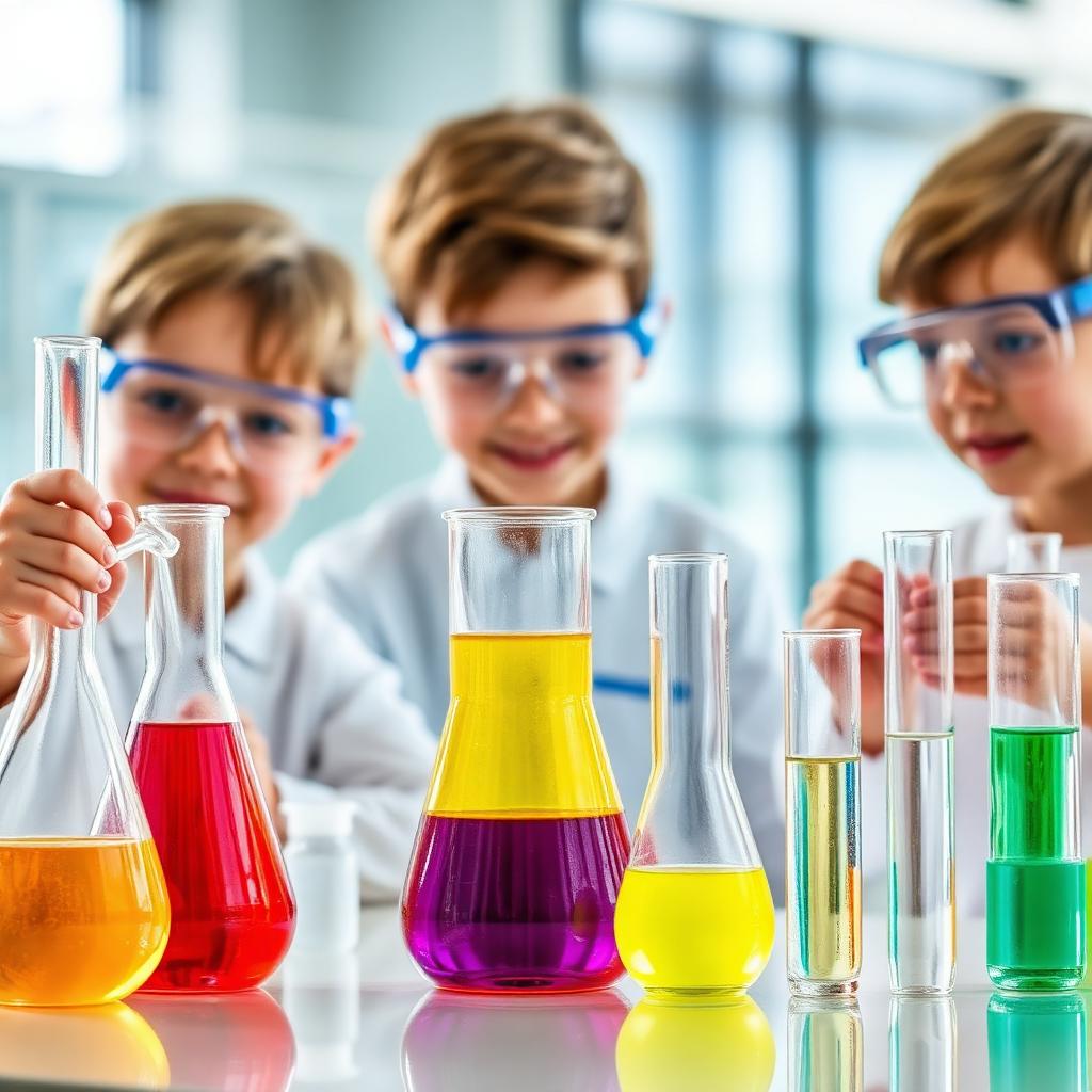 Laboratorio de ciencias con experimentos